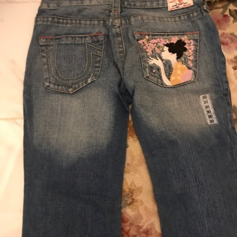 Size 30 True Religion Embroidered China Girl Jeans